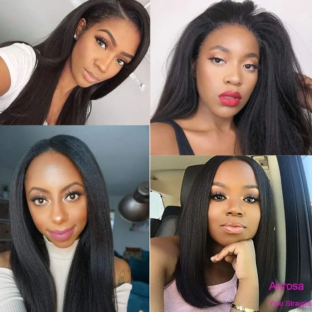 Yaki Hair Extensions Clip in Human Hair 10 Inch Thick Volume for Natural Hair